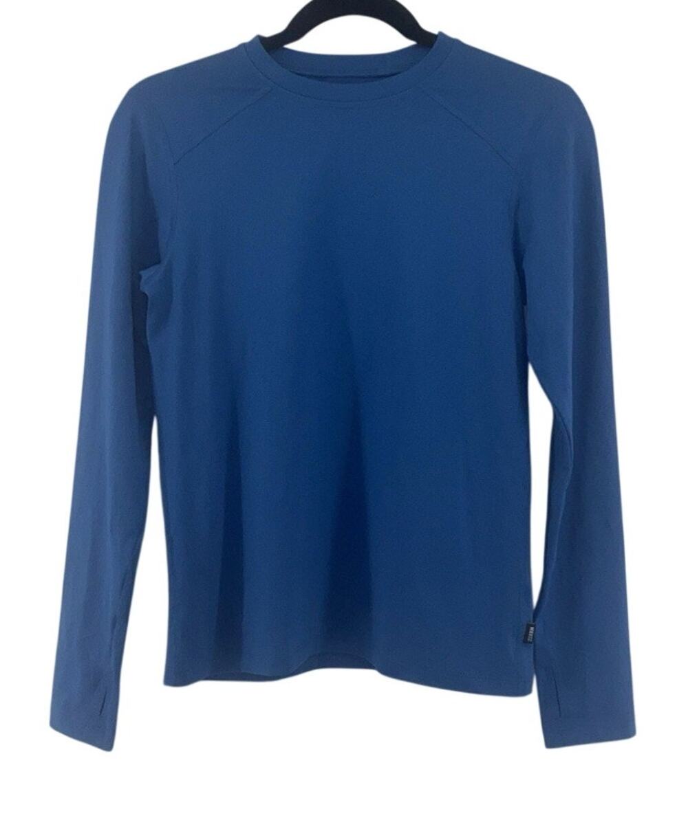 REI KIDS LARGE 14-16 Base layer Blue Long Sleeve Shirt Thumbholes